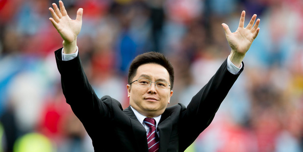 Aston Villa chairman Dr Tony Xia. Photo / Getty Images
