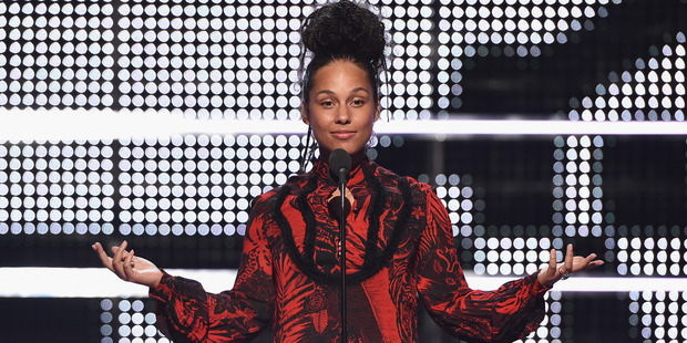 Alicia Keys speaks onstage during the 2016 MTV Music Video Awards at Madison Square Gareden on August 28, 2016 in New York City. Photo / Getty