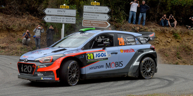 Hayden Paddon during Day Two of the WRC France. Photo / Getty Images