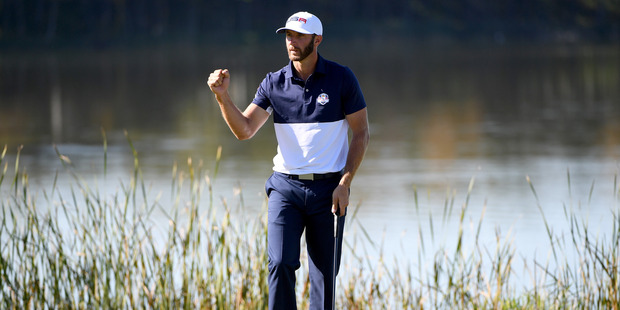 Dustin Johnson during the Ryder Cup. Photo / Getty Images