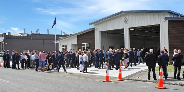 The official opening of the Rangiora Volunteer Fire Brigade's new station in March. Photo / Supplied