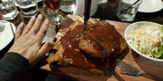 A plate of ribs at Jimmy Jacks rib Shack in Paihia. Photo / Winston Aldworth