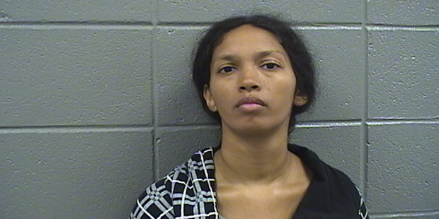 Caroline Woods is being held by Chicago Police for abusing her son. Photo / Cook County Sheriff