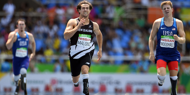 Double Paralympic champion Liam Malone is on his way to London at the request of a major TV broadcaster. Photo / file