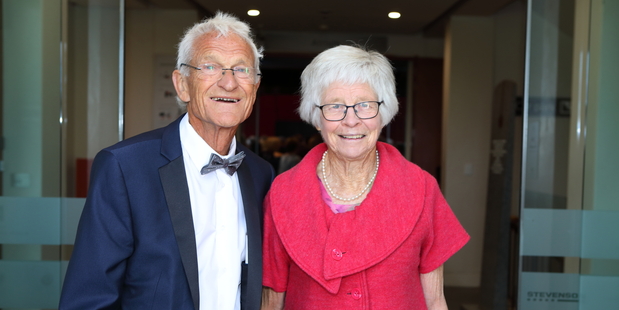 Garth and Judy Barfoot at the Aquabike announcement. Photo / Supplied