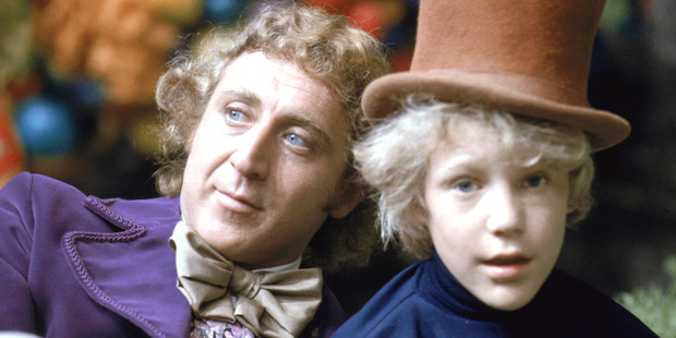 Gene Wilder as Willy Wonka and Peter Ostrum as Charlie Bucket on the set of the fantasy film 'Willy Wonka & the Chocolate Factory', based on the book by Roald Dahl, 1971. Photo / Getty