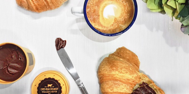 The idea for a chocolate butter emerged over a charming afternoon tea of French pastries at the Lewis Road kitchen table. Photo / Bailee Wilson-Yates