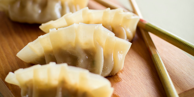 Kasey and Karena's pork dumplings.