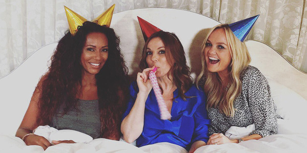Spice Girls reunion 20 years on: Mel B (Scary Spice), Gerri Horner (Ginger Spice) and Emma Lee Bunton (Baby Spice). Photo / Instagram