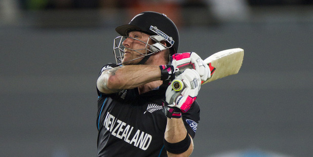 Brendon McCullum of New Zealand in action during the ICC Cricket World Cup semi-final match between New Zealand and South Africa. Photo / Jason Oxenham