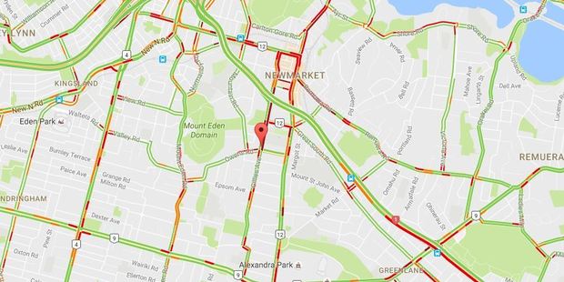 Traffic congestion at Gillies Ave. Photo / via Google Maps