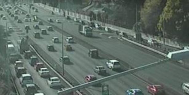 Auckland Transport tweeted traffic was congested back to the Southern Motorway. Photo / via NZTA