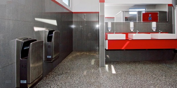 The Waiouru public toilet's design was inspired by the nearby army museum. Photo / Council Facebook