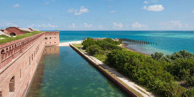 A view from the wall of Fort Jefferson in Dry Tortugas National Park. Photo / 123RF