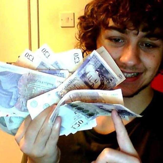 Photographs posted online show him showing off wads of cash and chips and he is an avid follower of several high-rolling card game stars. Photo / Damon Smith Twitter
