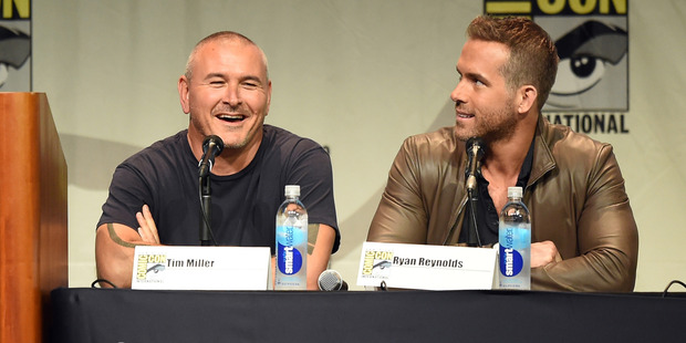 Director Tim Miller, actor and actor Ryan Reynolds from Deadpool speak onstage at the 20th Century FOX panel during Comic-Con International. Photo / Getty