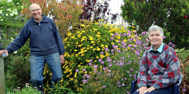 Vince and Lesley Keats will have art in their garden next weekend. PHOTO/ STUART MUNRO