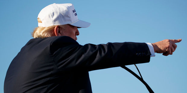 Donald Trump speaks during a campaign rally. Photo / AP