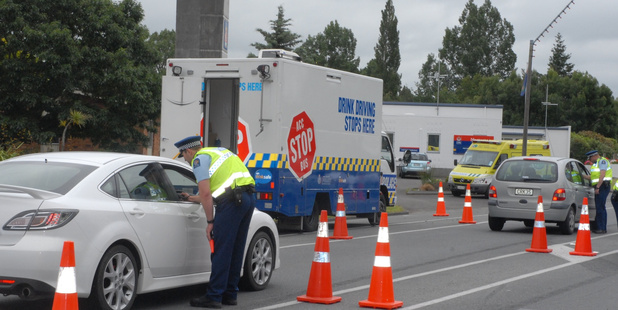 The Traffic Alcohol Group breath-testing drivers. Photo / File
