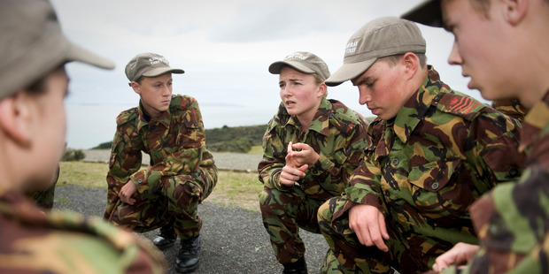 Cadets training at the Tamaki Leadership Centre. Photo / Supplied