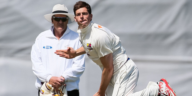 Mitchell Santner is set to miss the two-game test series against Pakistan after suffering a fractured wrist. Photo / Photosport