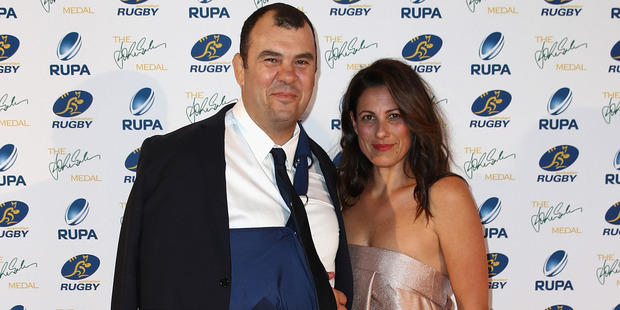 One of Michael Cheika's Wallabies players has let slip who cause the shoulder injury that put him in hospital. Photo / Getty