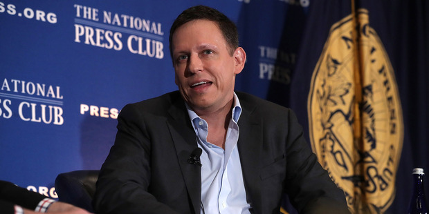 Entrepreneur Peter Thiel participates in a discussion at the National Press Club on October 31, 2016 in Washington, DC. Photo / Getty