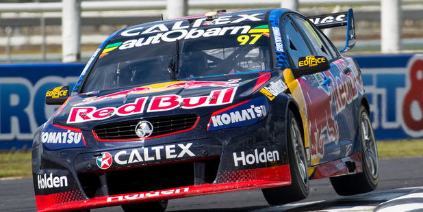 Shane van Gisbergen in action at Pukekohe Park Raceway. Photo / Matthew Hansen