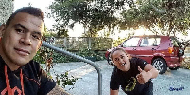 Vicki Letele with her brother Dave. Photo / Supplied