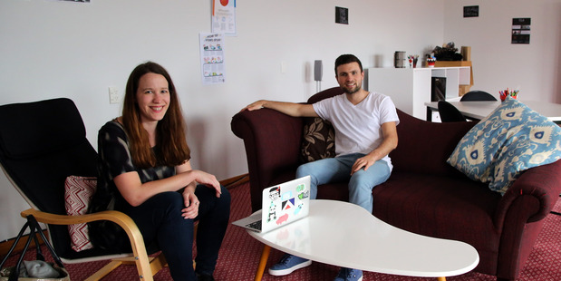 Anna Guenther and Barry Grehan from crowdfunding company PledgeMe. PHOTO/STUART MUNRO