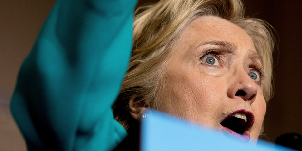 Hillary Clinton speaks at a rally at Dickerson Community Center in Daytona Beach, Fla. Photo / AP