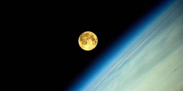 The supermoon of 2014, as viewed from the International Space Station. Photo / File