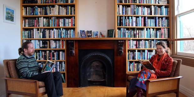 Tom Sykes and Sian Overfield relax in The Flying Monkey bookshop. PHOTO/STUART MUNRO