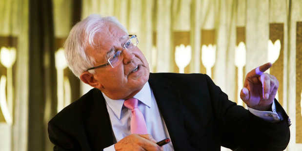 Neuroscientist Professor Richard Faull makes some points during a presentation in Whangarei yesterday. Photo / John Stone