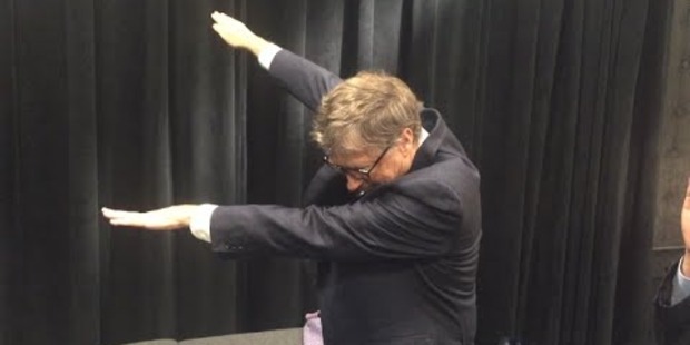 Bill Gates dabbing.