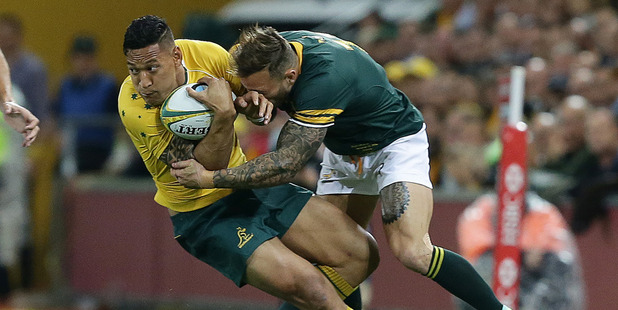 The Wallabies and Springboks have been staying in the same London hotel. Photosport