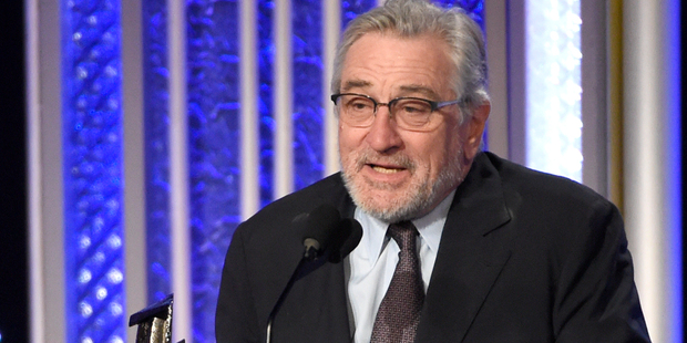 Robert De Niro promoted Hillary Clinton at the Hollywood comedy awards. Photo / AP