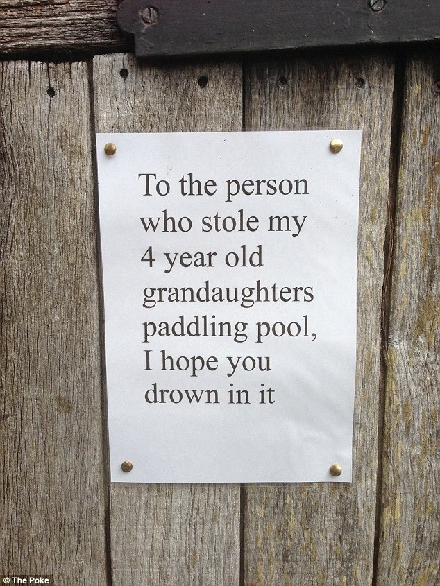 Let it all out: Disgruntled neighbours are using pointed notes to air their frustrations.