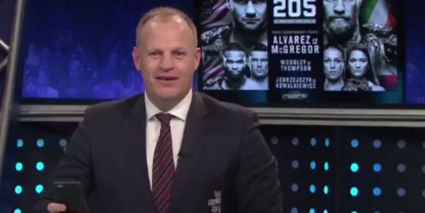 UFC star Conor McGregor has launched a brutal attack on New Zealand TV presenter Andrew Mulligan. Photo / Twitter