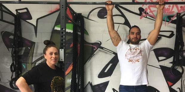 Erena Kara (left) and Bo McGee helped to open Kaikohe's 405 community gym. Photo / Simon Collins