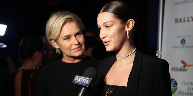 Yolanda Hadid and Bella Hadid attend Global Lyme Alliance's 2016 United For A Lyme-Free World Gala, at Cipriani. Photo / AP