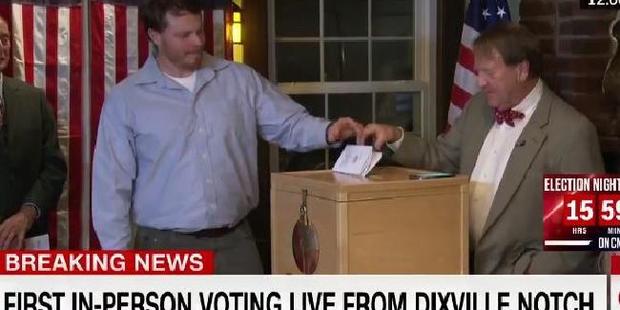 Wait, why hasn't the voting slip gone in? We're on global TV. Photo / CNN
