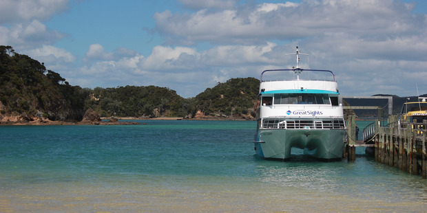 Fullers ferry docked in the Bay.