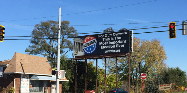 Pro-Trump billboard in Canton, Ohio. Photo / Chris Reed
