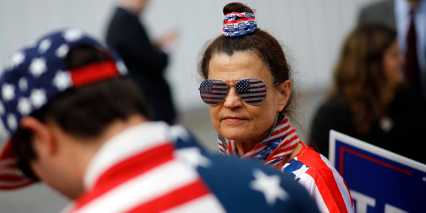 The end is in sight for voters as the US presidential election draws to a close. Photo / AP