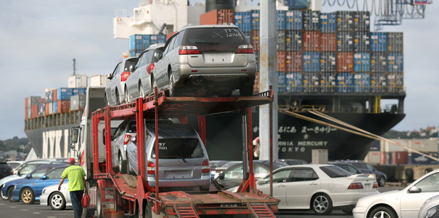 There would be serious and costly implications for the state highway north of the Harbour Bridge if the Ports of Auckland vehicle import trade was relocated. Photo / File
