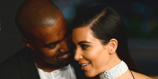 Kanye West and Kim Kardashian. Photo / AP