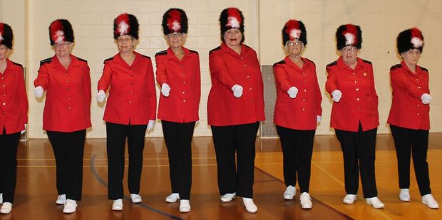 Members of Dannevirke's Ruahine Ramblerz leisure marching team