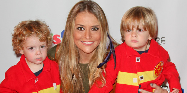Actress Brooke Mueller with her sons Max and Bob. Photo / Getty