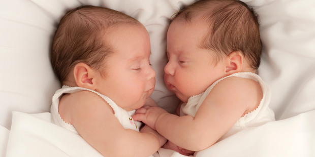 The twins were born on the same day but conceived 10 days apart. Stock photo / Getty